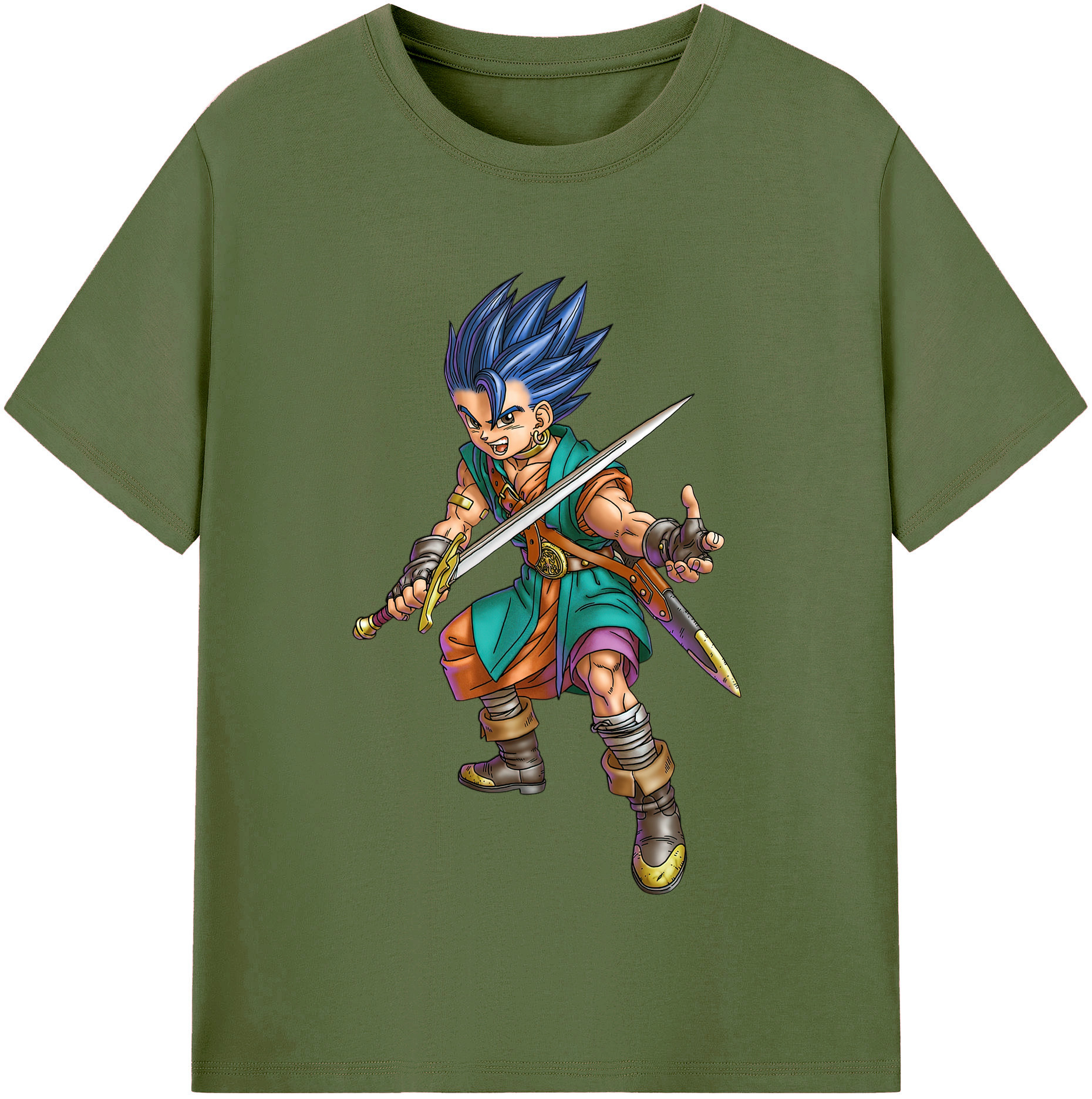 （画像用） ドラゴンクエスト Doragon Kuesuto Dragon Quest 綿100％半袖Tシャツ（フロントプリント）